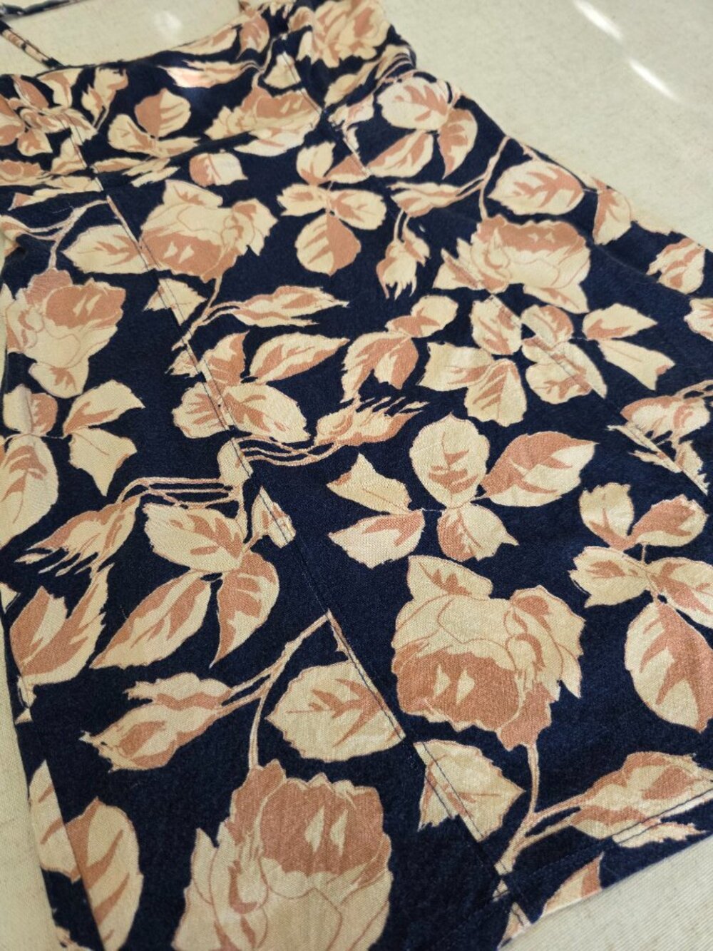 Free People Bring it Back Navy Blue Floral Print Mini Dress - Picture 8 of 11